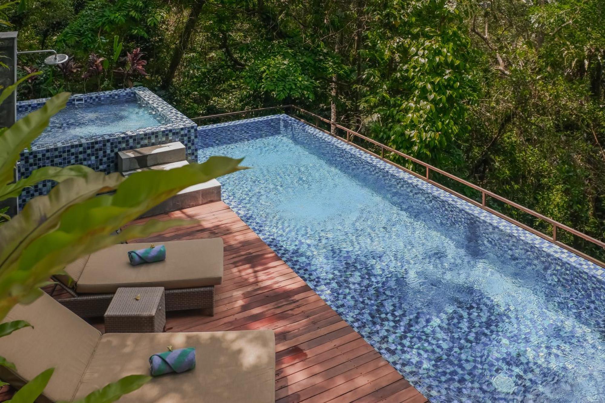 The Sebali Resort ウブド エクステリア 写真 Infinity pool at the resort