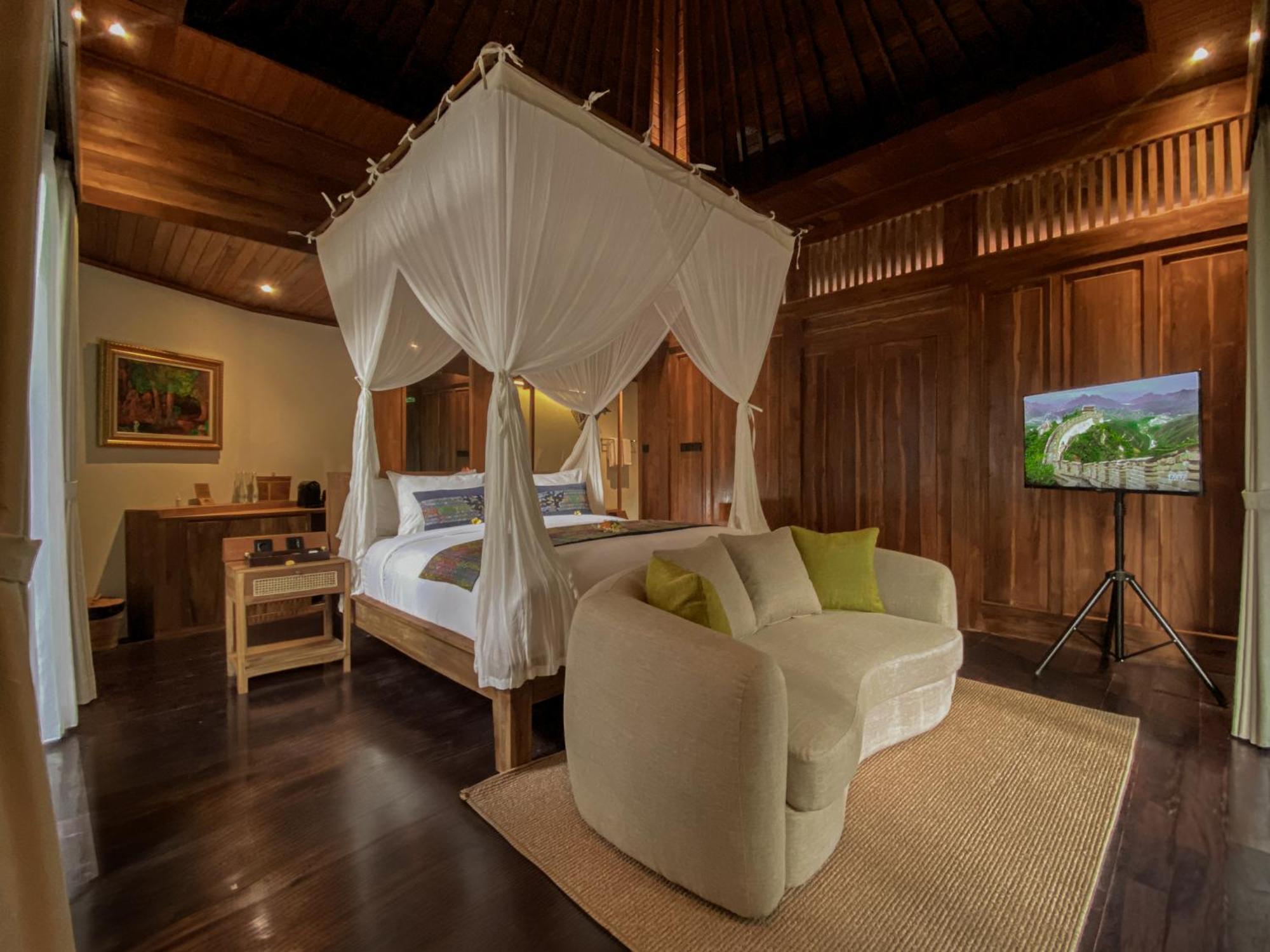 The Sebali Resort ウブド エクステリア 写真 A bedroom at the resort